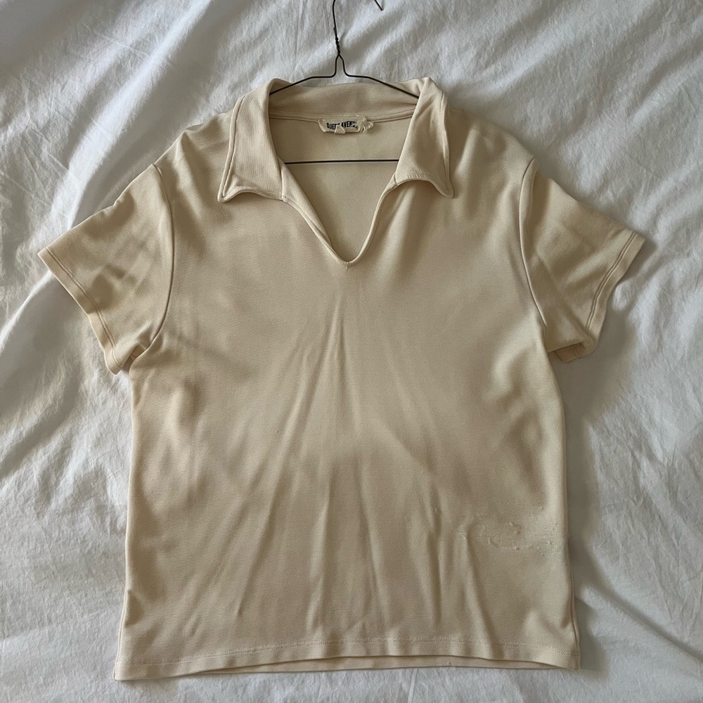 Djerf Avenue Getaway T-shirt Cream